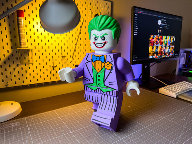 10X Scale Articulating Building Brick Minifigure – Fully Posable &amp; Interchangeable (Read ALL Description)