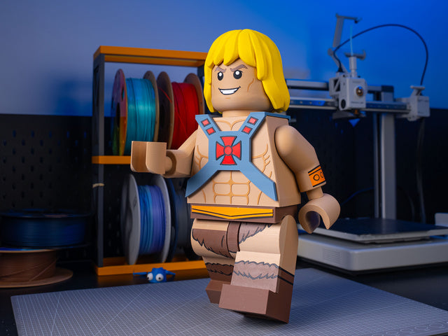 10X Scale Articulating Building Brick Minifigure – Fully Posable &amp; Interchangeable (Read ALL Description)
