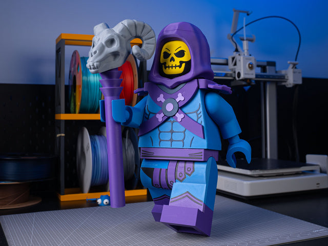 10X Scale Articulating Building Brick Minifigure – Fully Posable &amp; Interchangeable (Read ALL Description)