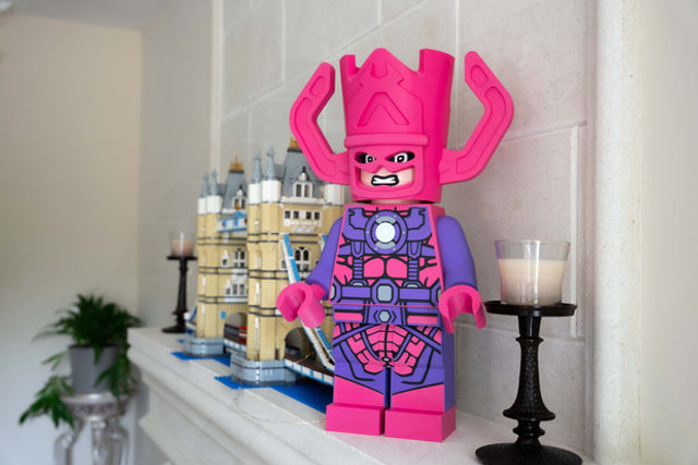 10X Scale Articulating Building Brick Minifigure – Fully Posable &amp; Interchangeable (Read ALL Description)