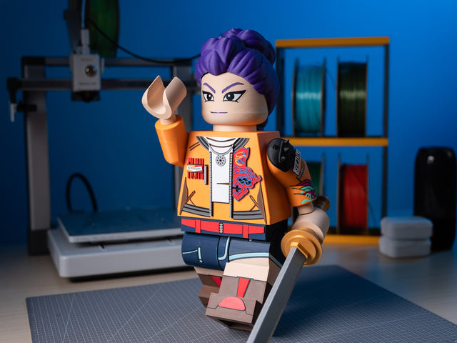 10X Scale Articulating Building Brick Minifigure – Fully Posable &amp; Interchangeable (Read ALL Description)