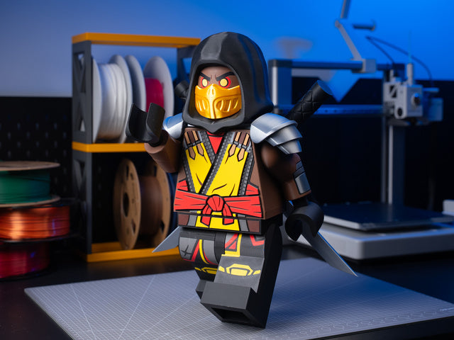 10X Scale Articulating Building Brick Minifigure – Fully Posable &amp; Interchangeable (Read ALL Description)